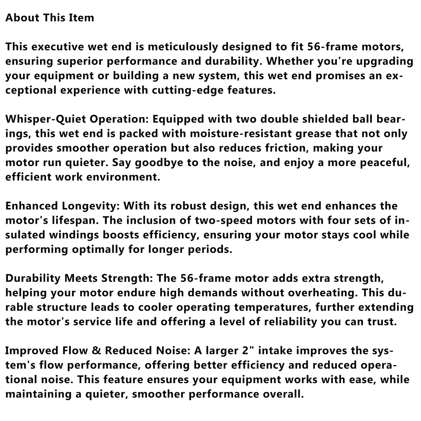 1-4 HP 2-Speed Pool Pump 56 Frame 230V a?? Replacement Motor for Spa & Hot Tubs (3721621-1D)