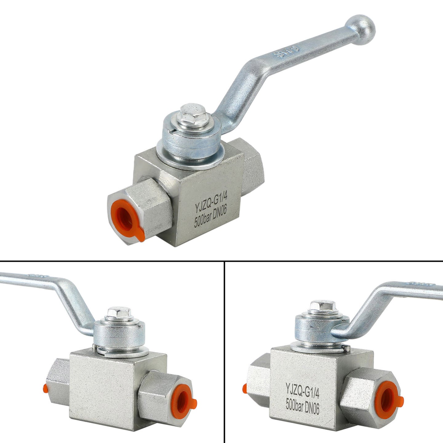 2 Way Hydraulic Ball Valve 1/4" NPT Female High Pressure Ball Valve, 1/4 DN06"