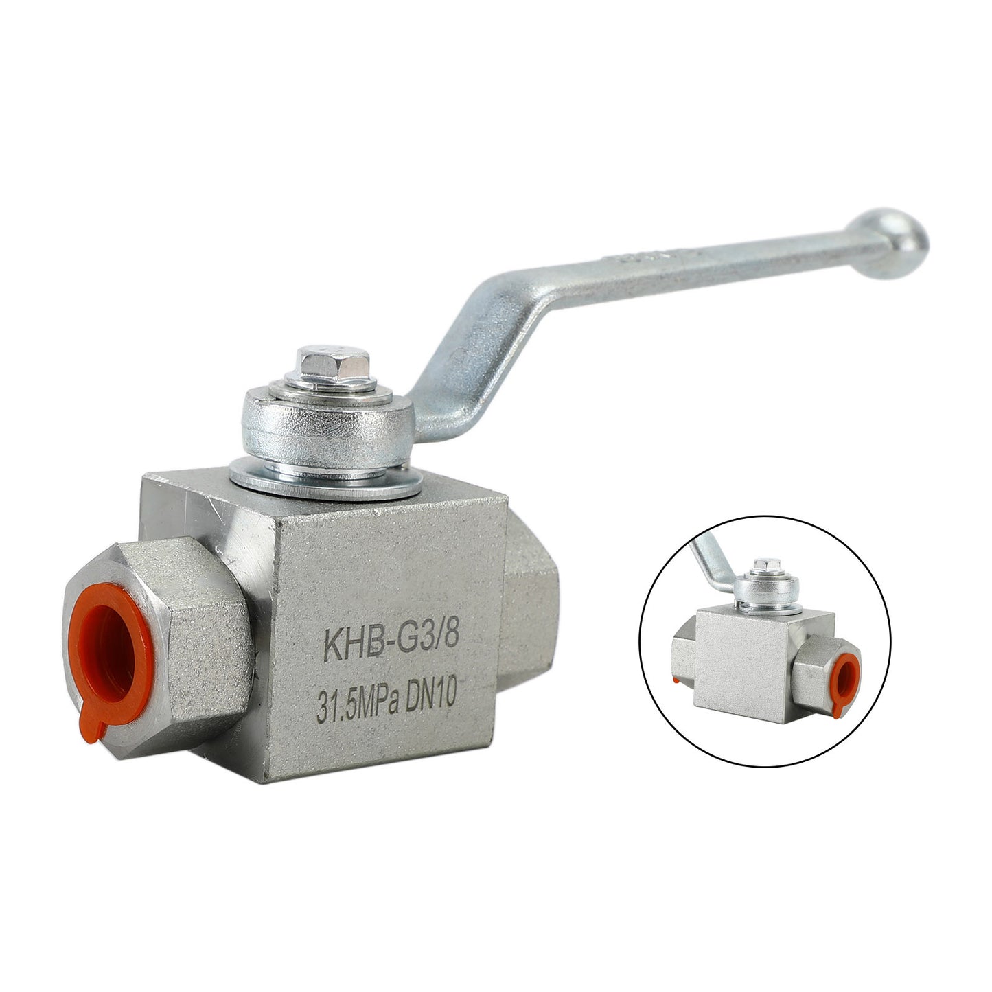 2 Way Hydraulic Ball Valve 1/4" NPT Female High Pressure Ball Valve, 3/8 DN10"