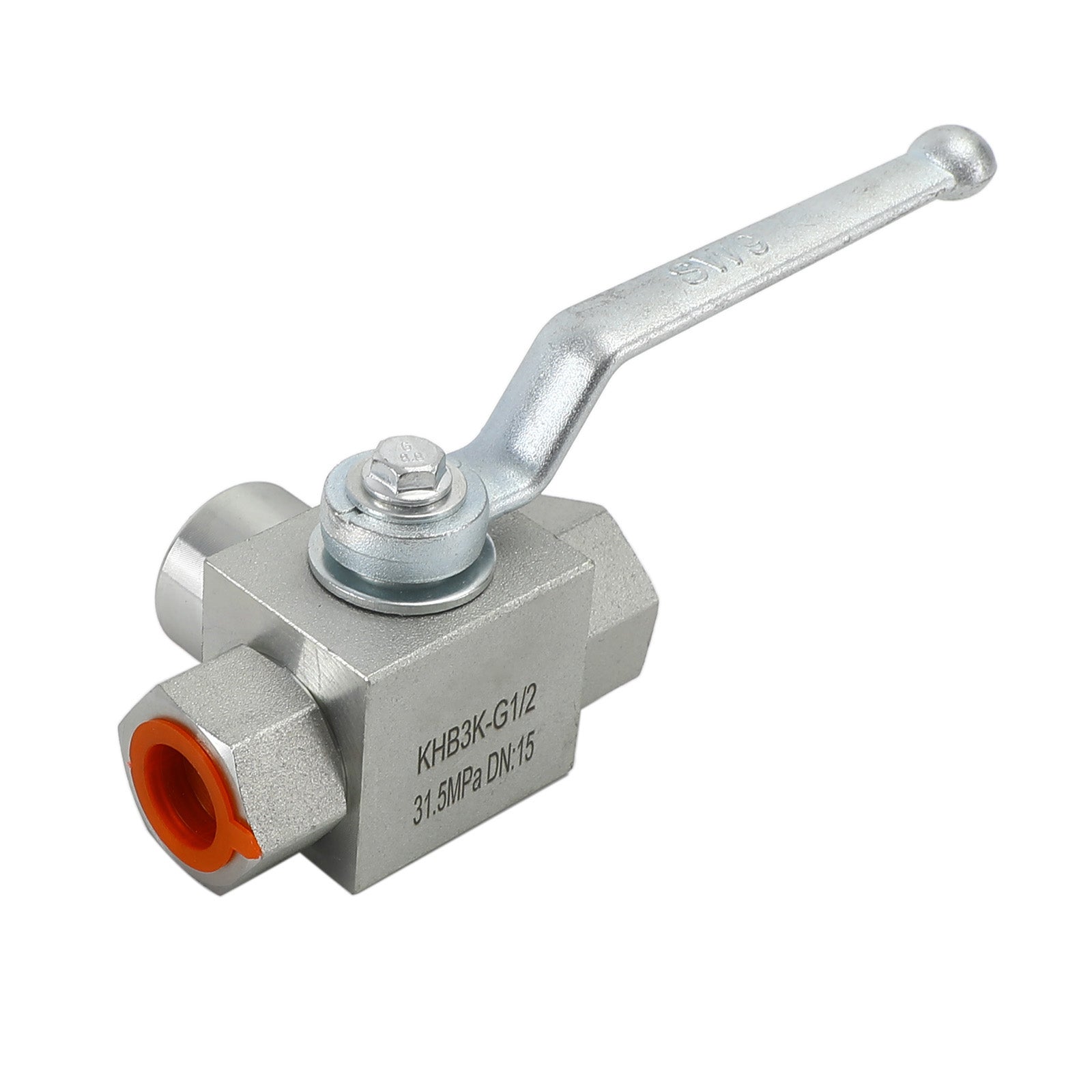 3 Way Hydraulic Ball Valve 1/4" NPT Female High Pressure Ball Valve, 1/2 DN15"