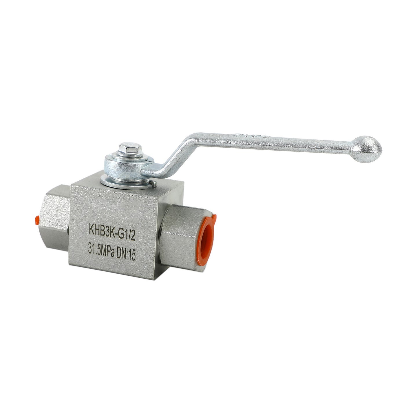 3 Way Hydraulic Ball Valve 1/4" NPT Female High Pressure Ball Valve, 1/2 DN15"