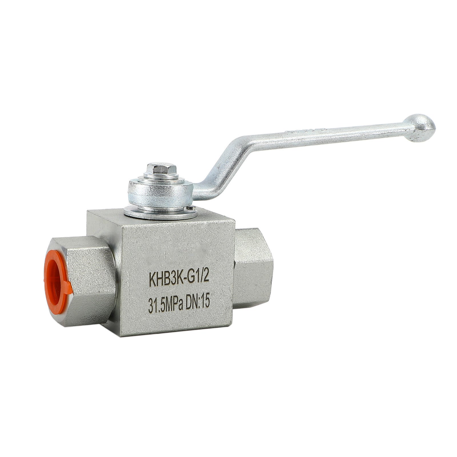 3 Way Hydraulic Ball Valve 1/4" NPT Female High Pressure Ball Valve, 1/2 DN15"