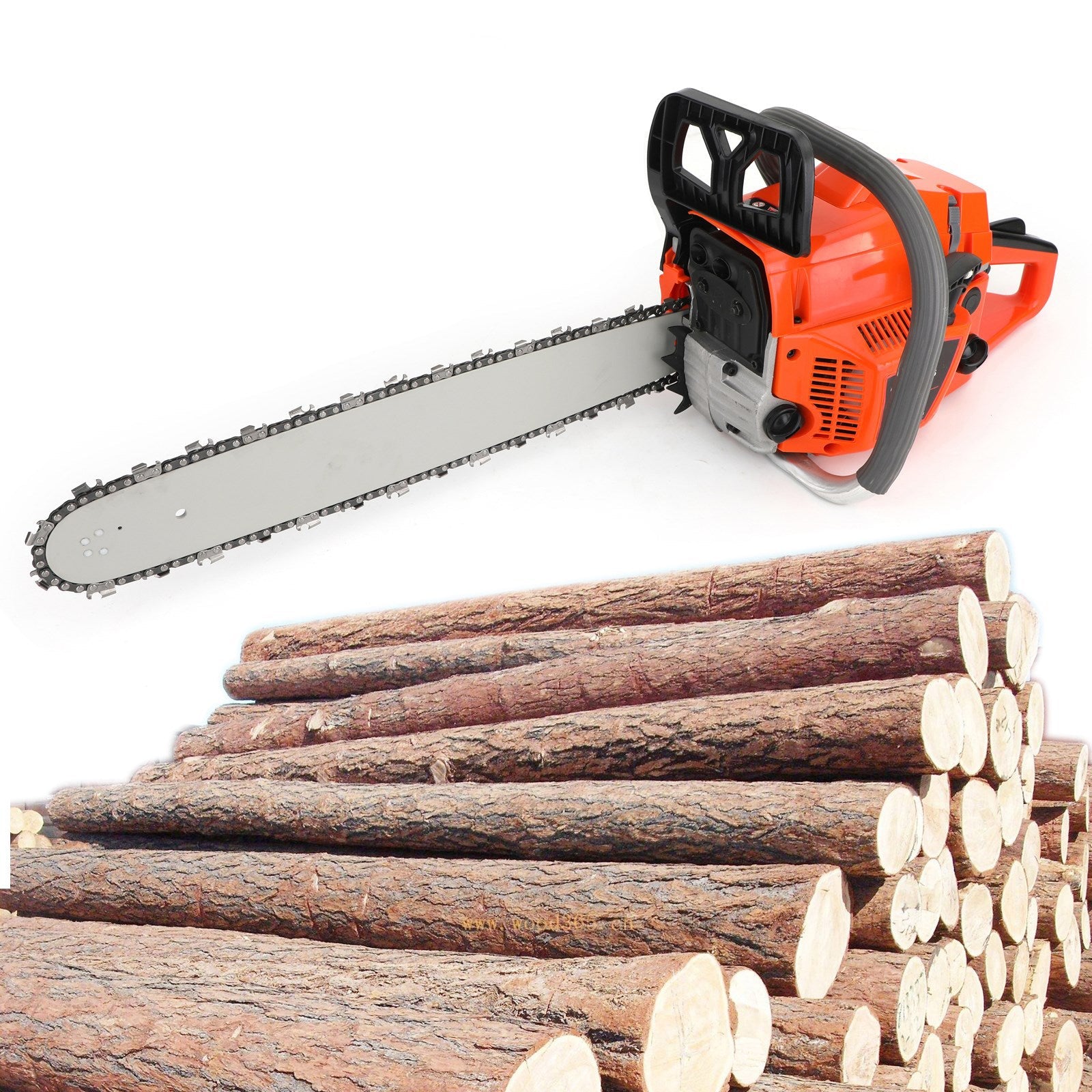 20" Gasoline Chainsaw a€?Engine 2 Cycl 52 Cc, 2 KW- Sawing Cutting Pruning and Trimming Wood