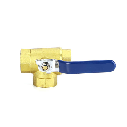 1" 3 Way L-Port Ball Valve Female with Vinyl Handle 600 WOG DN25