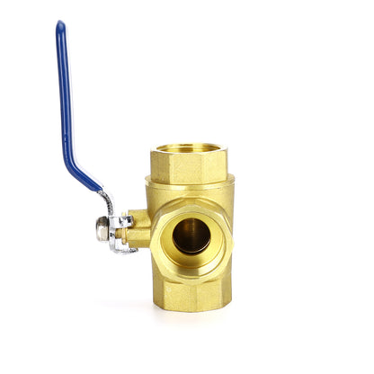 1" 3 Way L-Port Ball Valve Female with Vinyl Handle 600 WOG DN25