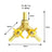 3/8" (11mm) Heavy-Duty Brass Hose Splitter, Y-Shaped 3-Way Connector with 2 Shut-Off Ball Valves