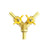 3/8" (11mm) Heavy-Duty Brass Hose Splitter, Y-Shaped 3-Way Connector with 2 Shut-Off Ball Valves