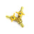 3/8" (11mm) Heavy-Duty Brass Hose Splitter, Y-Shaped 3-Way Connector with 2 Shut-Off Ball Valves