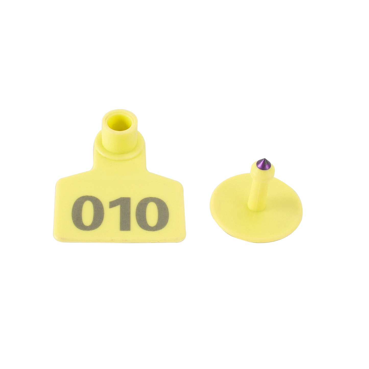 001-100 Number Plastic Livestock Ear Tag Animal Tag For Goat Sheep Pig Yellow