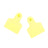 001-100 Number Plastic Livestock Ear Tag Animal Tag For Goat Sheep Pig Yellow