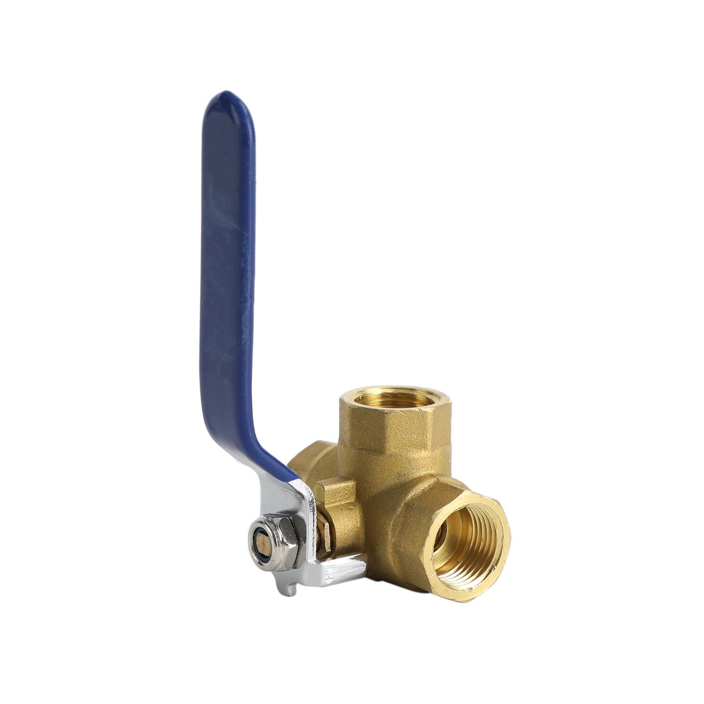 3 Way Ball Valve Three T Port Brass Female Type For Water Oil And Gas, 1/2 DN15"