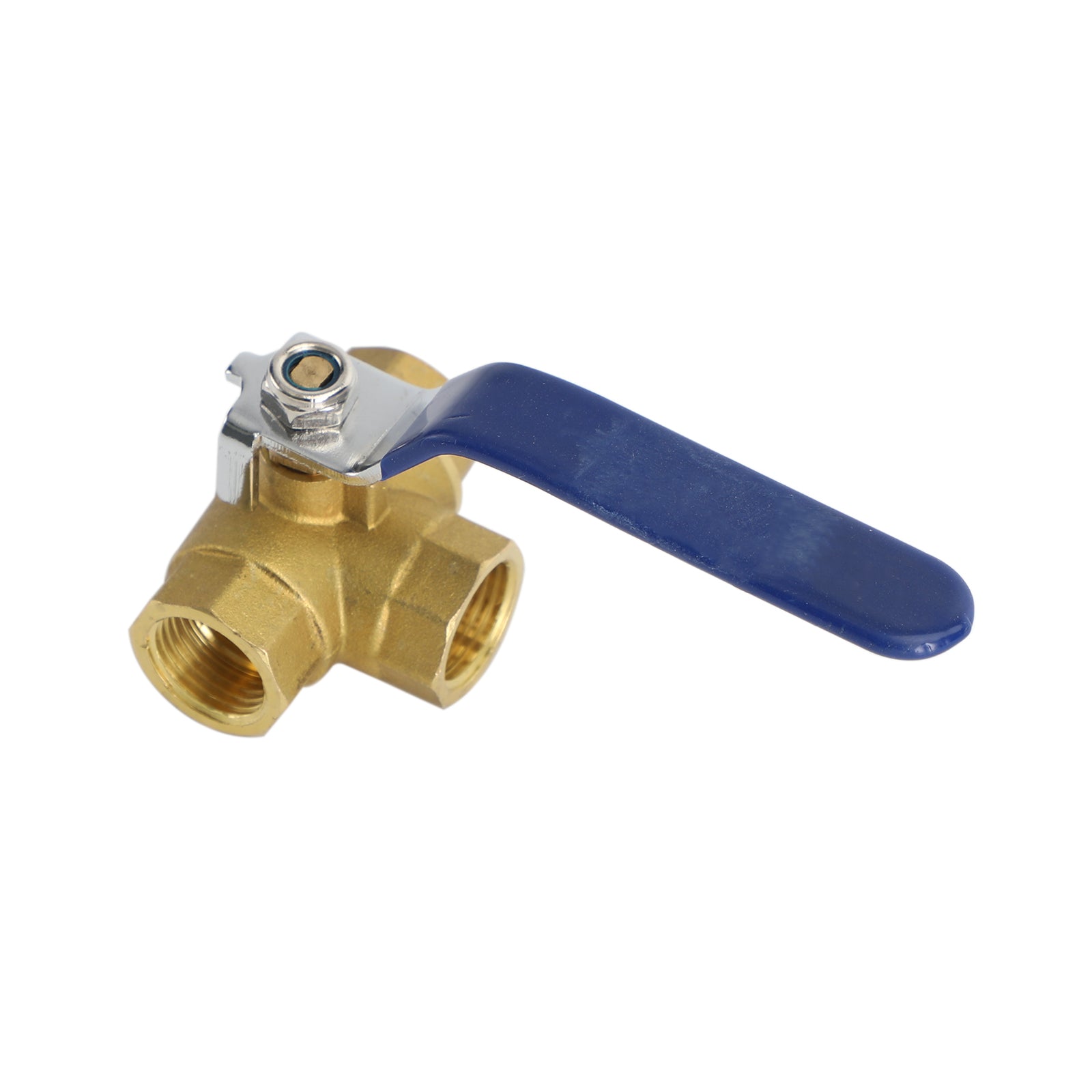 3 Way Ball Valve Three T Port Brass Female Type For Water Oil And Gas, 1/2 DN15"