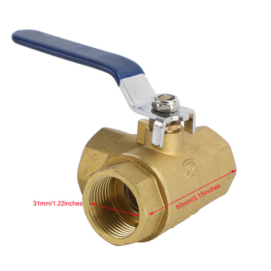 3 Way Ball Valve Three T Port Brass Female Type For Water Oil And Gas, 1 DN25"