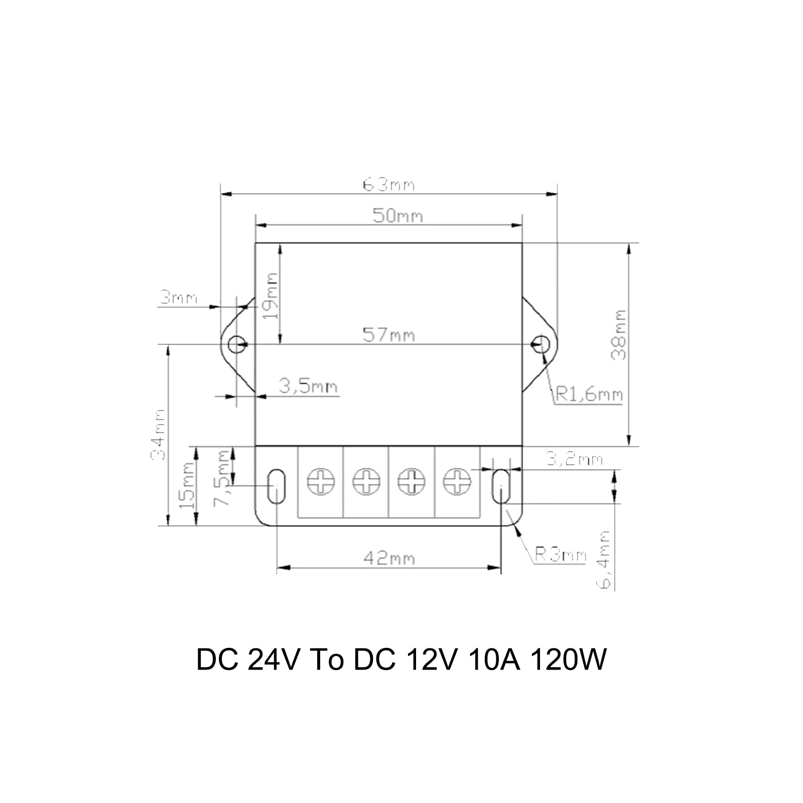 DC 24V Step Down To DC 12V 10A 120W Voltage Regulator Reducer Power Converter