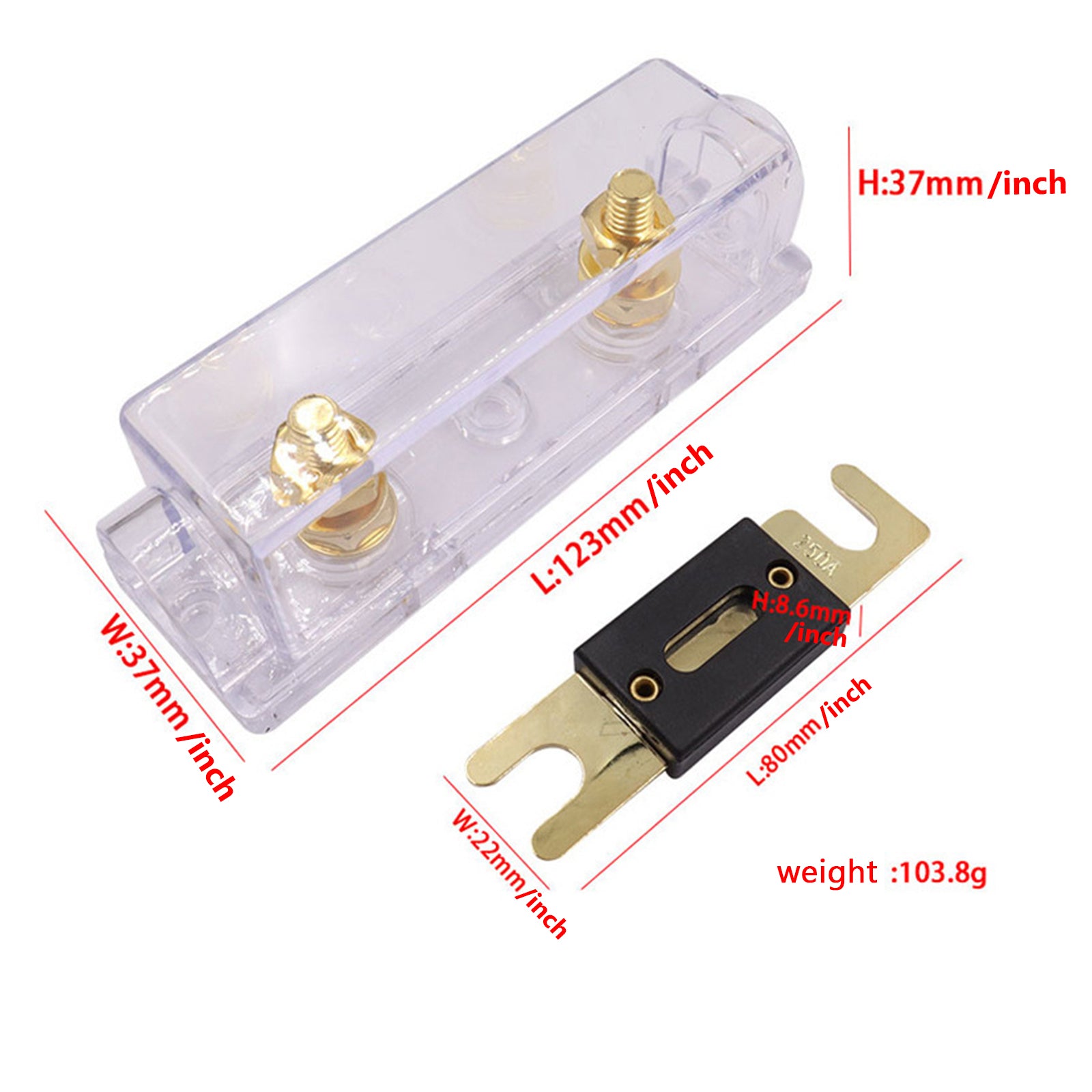 300 Amp ANL Fuse Block Car Audio Fuse Holder High Current Bolt Down Terminal