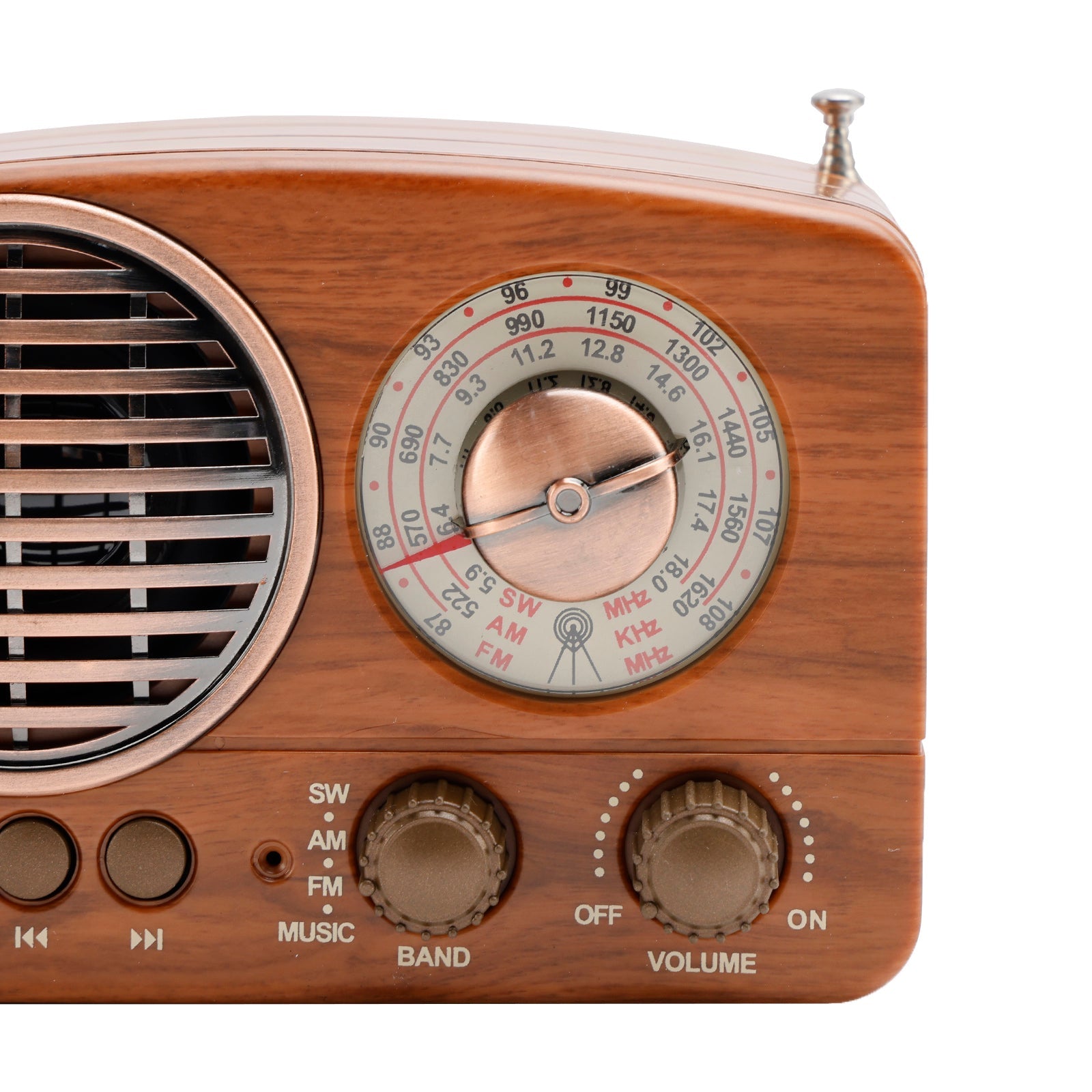 Retro Bluetooth Radio Speaker - Vintage Style Wireless Music Player with FM & Alarm