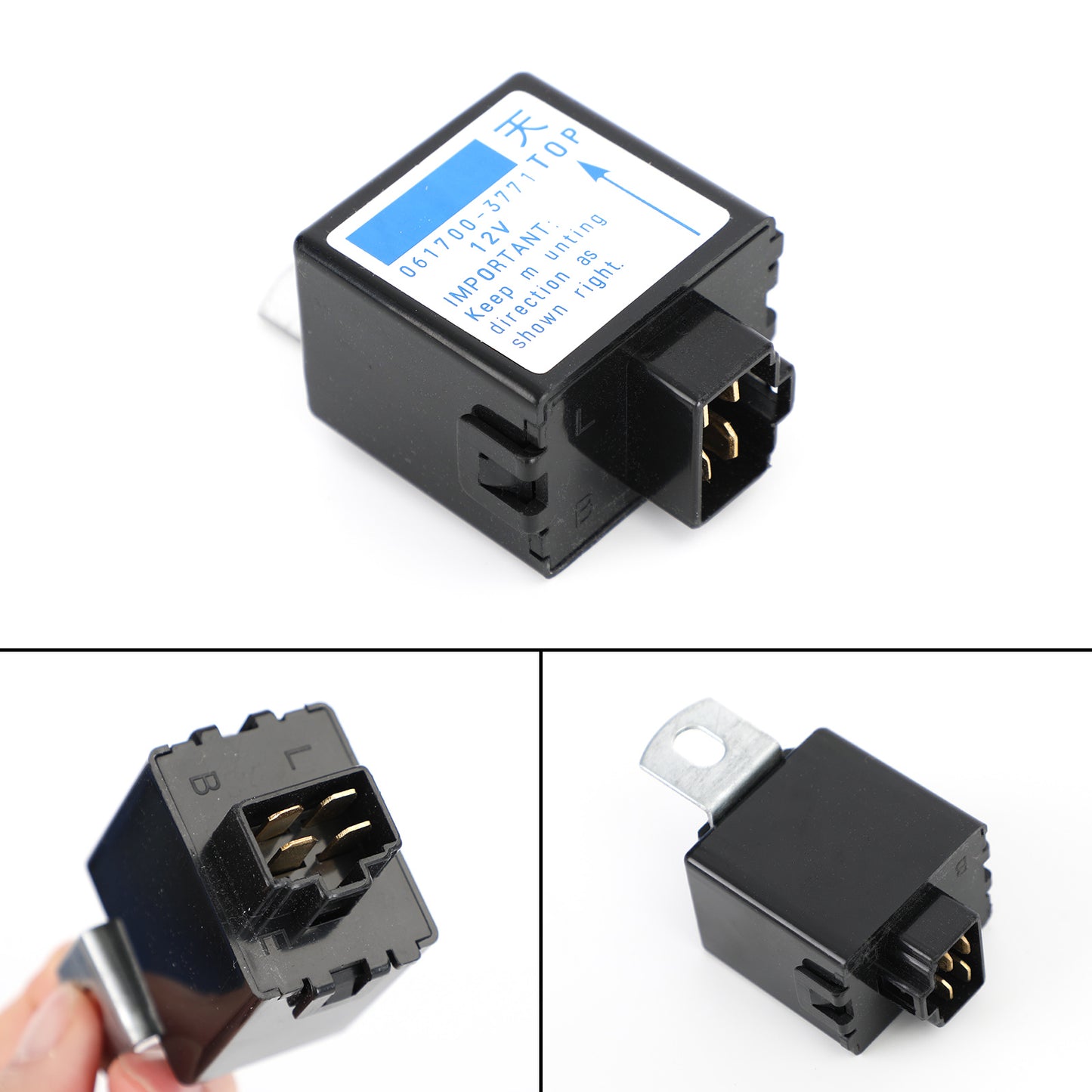 12V Glow Plug Time Delay Relay for Kubota Tractors & RTV900, Replaces T0070-31410, 1J321-60242, 061700-3771