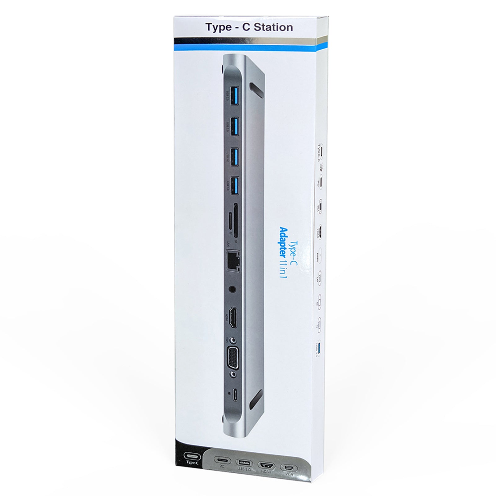Type-c HUB For PC 11 In 1 Multi Splitter HD PD 100W Multifunctional USB 3.0 Dock