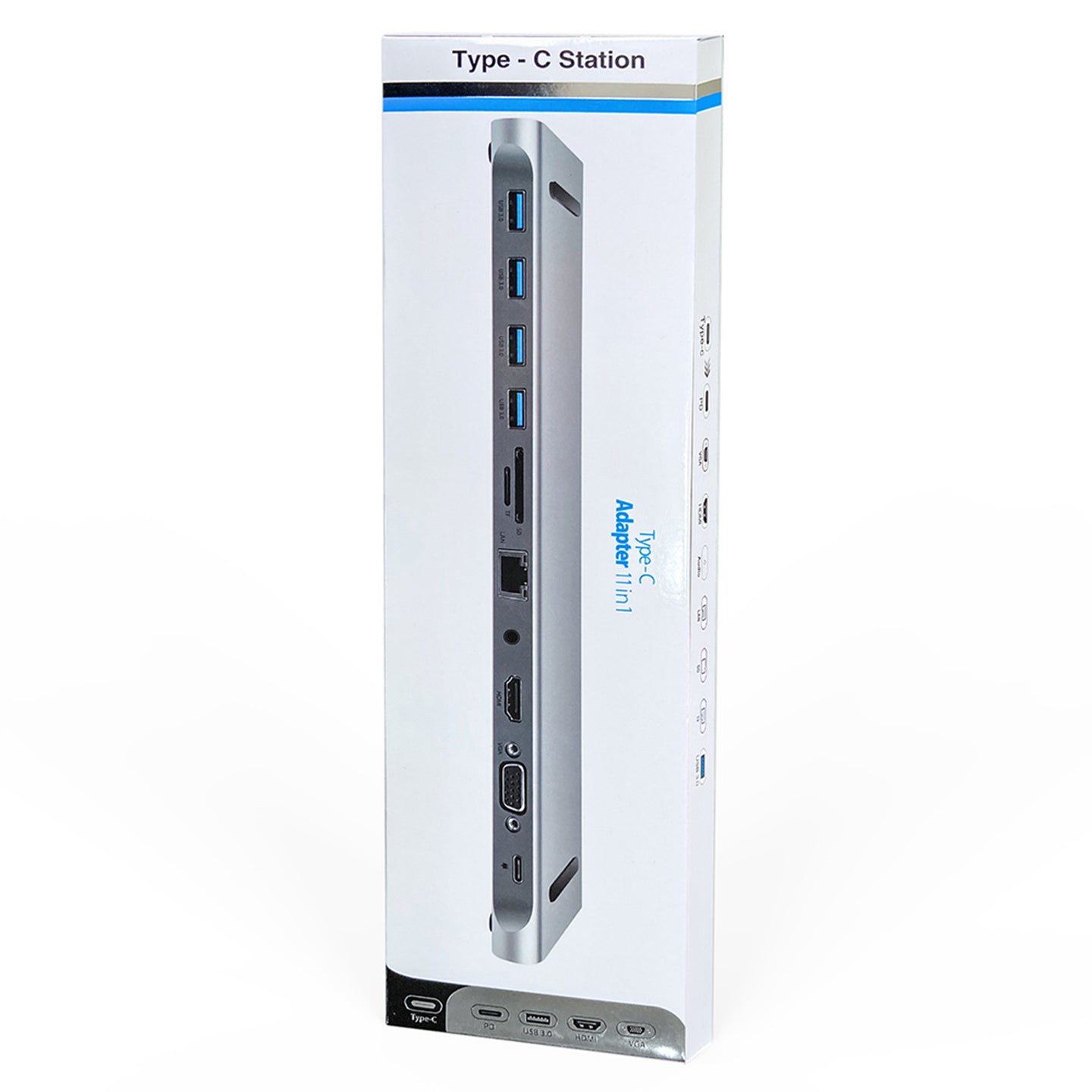 Type-c HUB For PC 11 In 1 Multi Splitter HD PD 100W Multifunctional USB 3.0 Dock