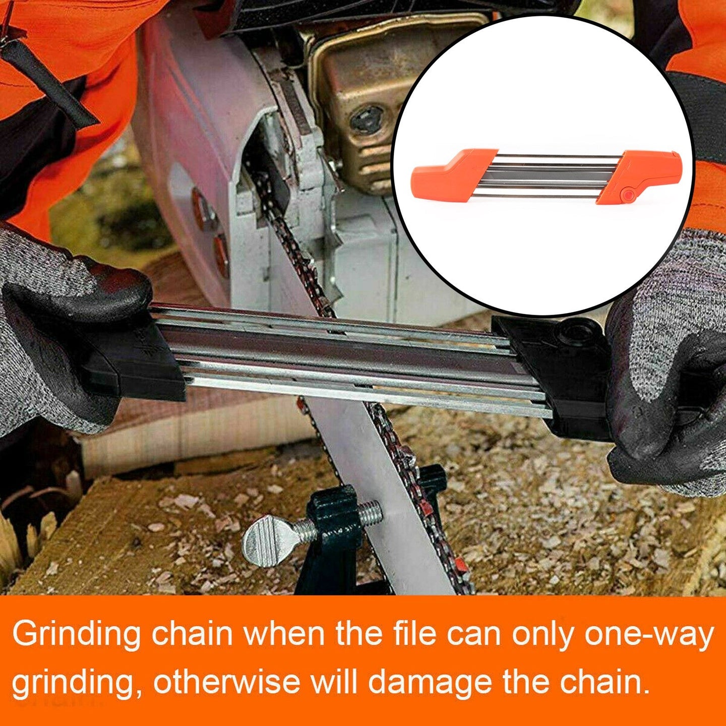 2 In 1 Easy File Chainsaw Chain Sharpening Tool Fit STIHL 4mm 3/8LP Picco 91 90
