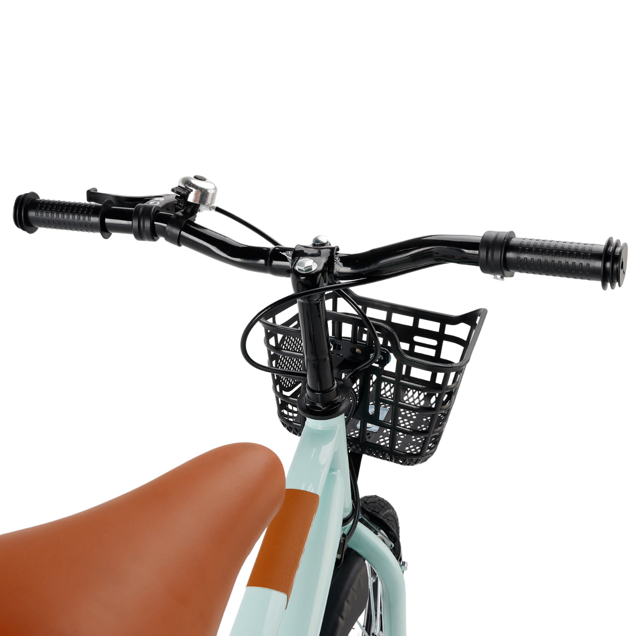 18" Children Bicycle Toddlers Bike with Training Wheels Basket Kickstand Red