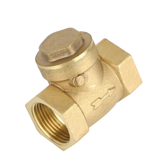 1/2" 3/4" 1" 2" Female Thread Brass Horizontal DN15 Non-Return Swing Check Valve, 3/4"