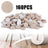 Beige Self-Stick Furniture Felt Pads 1 inch for Hard Surfaces 160 pieces one