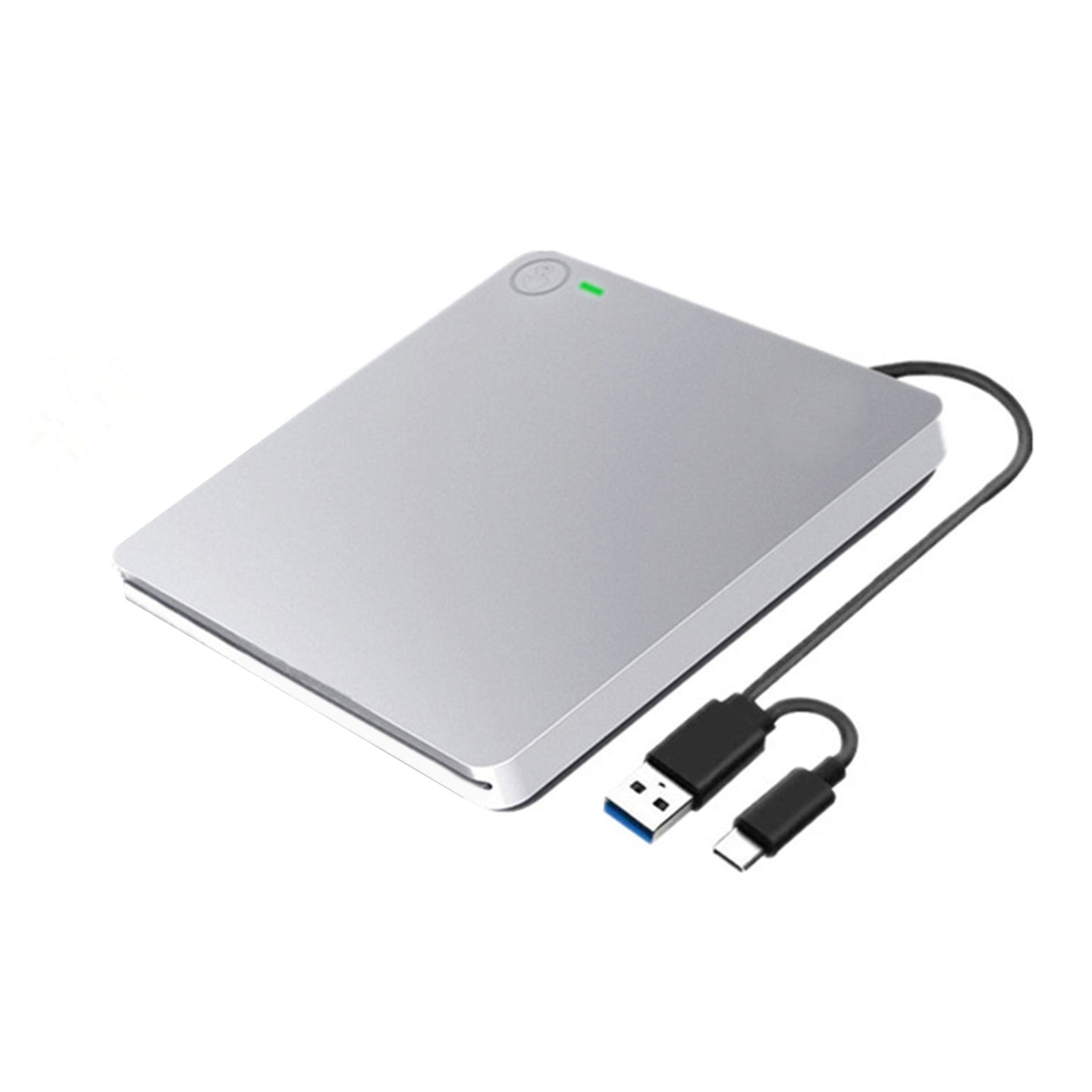 Portable External BD/DVD/CD Burner – USB Slot-In Drive, Slim & Plug & Play, Silve