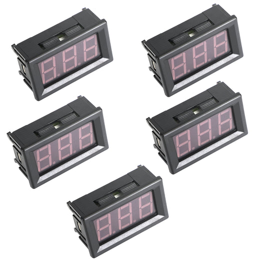 Green 5Pcs Dc5-120V 0.56" 2 Wire Led Digital Display Panel Voltmeter Volt Tester
