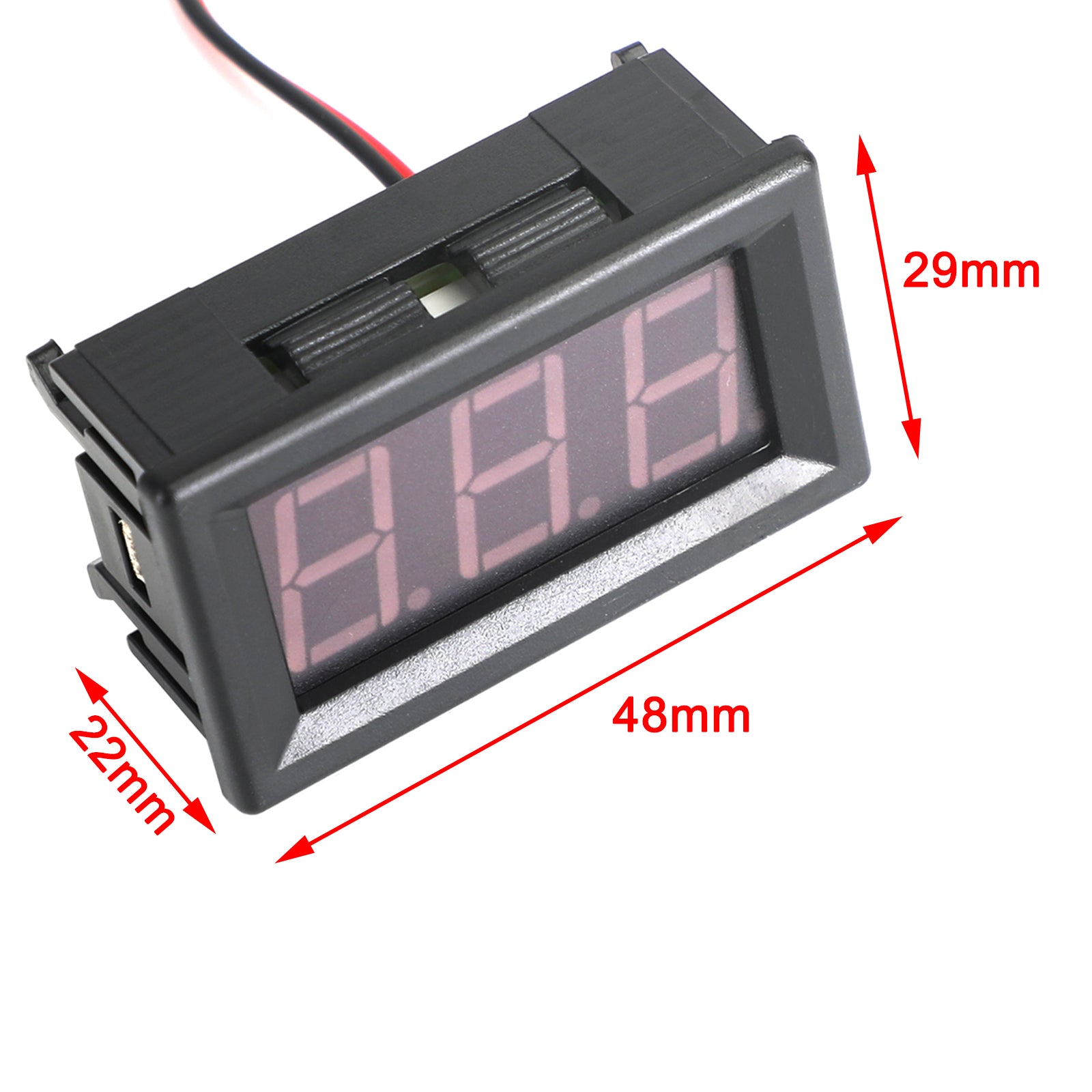 Green 5Pcs Dc5-120V 0.56" 2 Wire Led Digital Display Panel Voltmeter Volt Tester