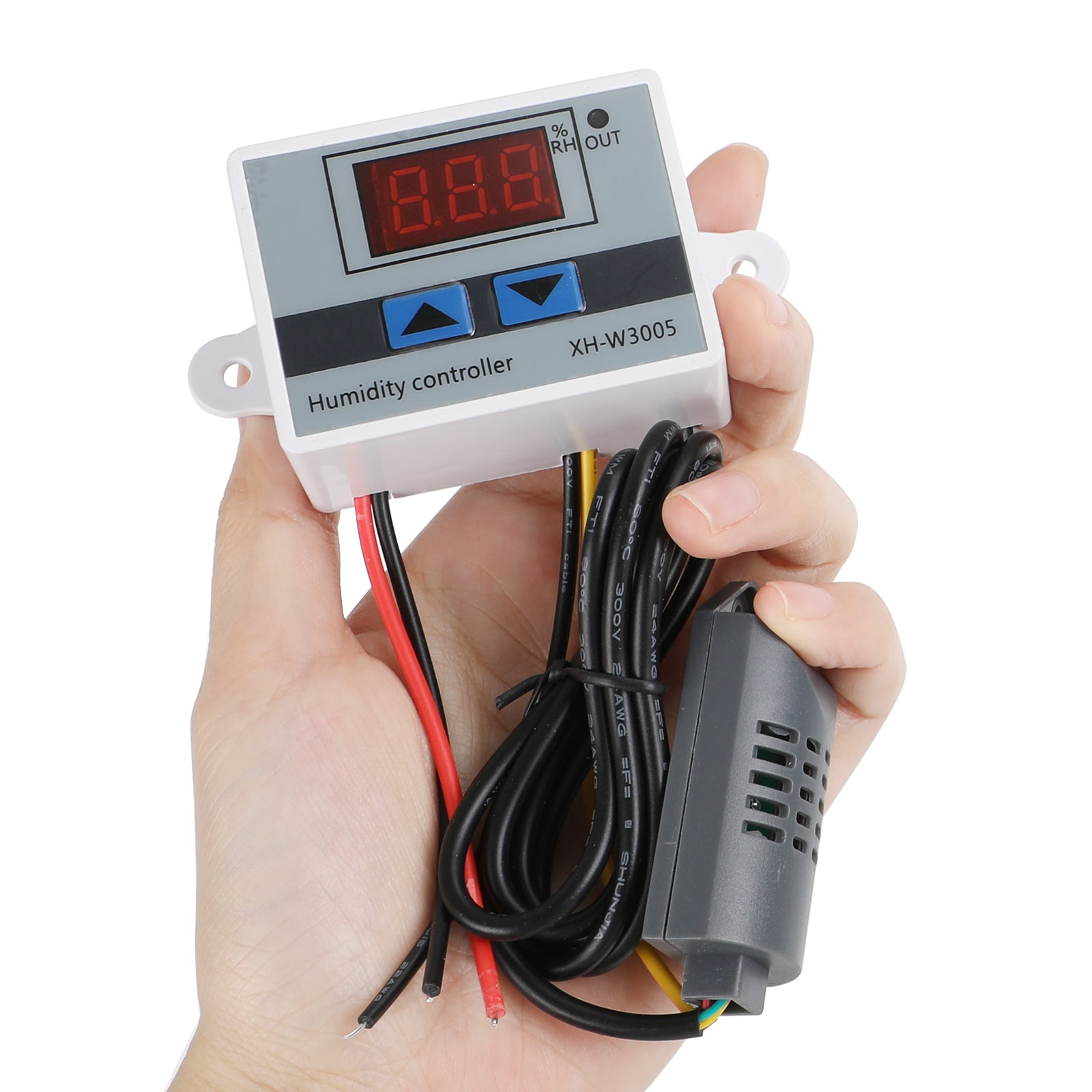 XH-W3005 12V 24V 110-220V Digital Humidity Controller Hygrometer Switch, 110V-220V 1500W