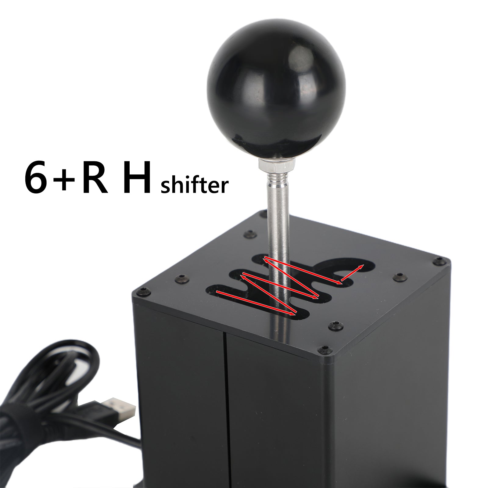 6+R USB Simulator H Gear shifter for Logitech G29 G920 Steering Wheel PC Black