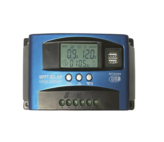 100A MPPT Solar Charge Controller 12V/24V Auto Detect Regulator with Dual USB Ports