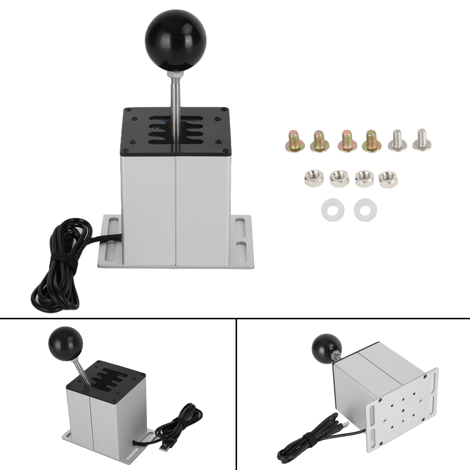 7+R USB Simulator H Gear shifter for Logitech G29 G920 Steering Wheel PC White