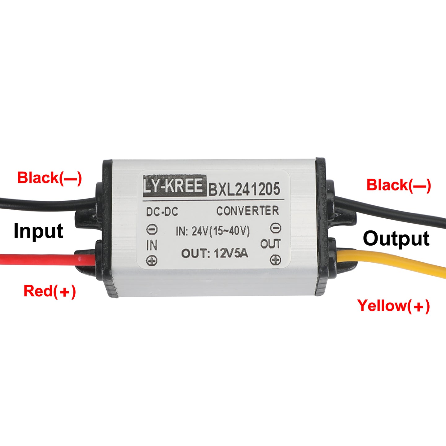 DC Buck Converter 24V to 12V 1/2/3/5A Waterproof Power Supply Module, 24V-12V-5A