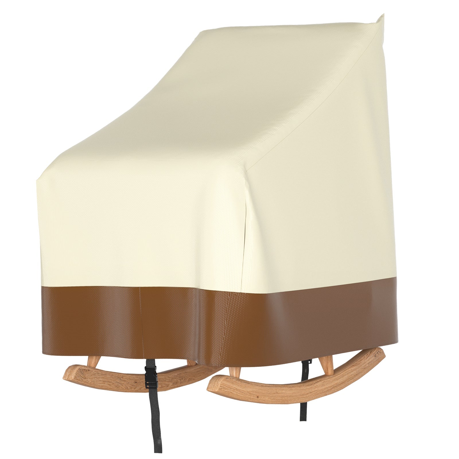 Heavy-Duty 420D Oxford Patio Rocking Chair Cover, Waterproof, Fits 28x33x39", with Air Vents & Secure Straps