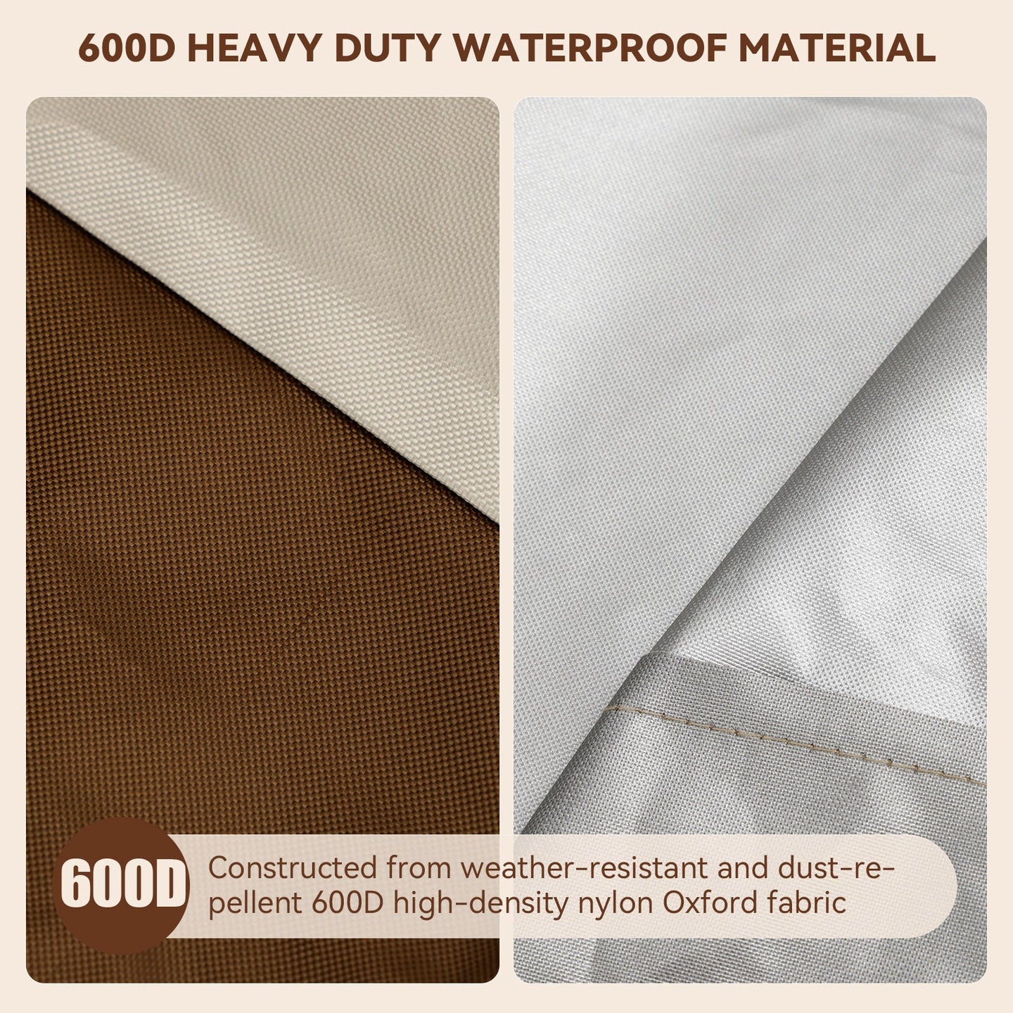 600D Sofa Covers Waterproof Patio Furniture Cover for Outdoor Couch Cover, 224*83*84cm