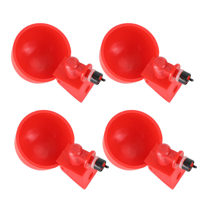 4Pcs Automatic Waterer Poultry Drinking Bowl Chicken Feeder Cup For Chicken