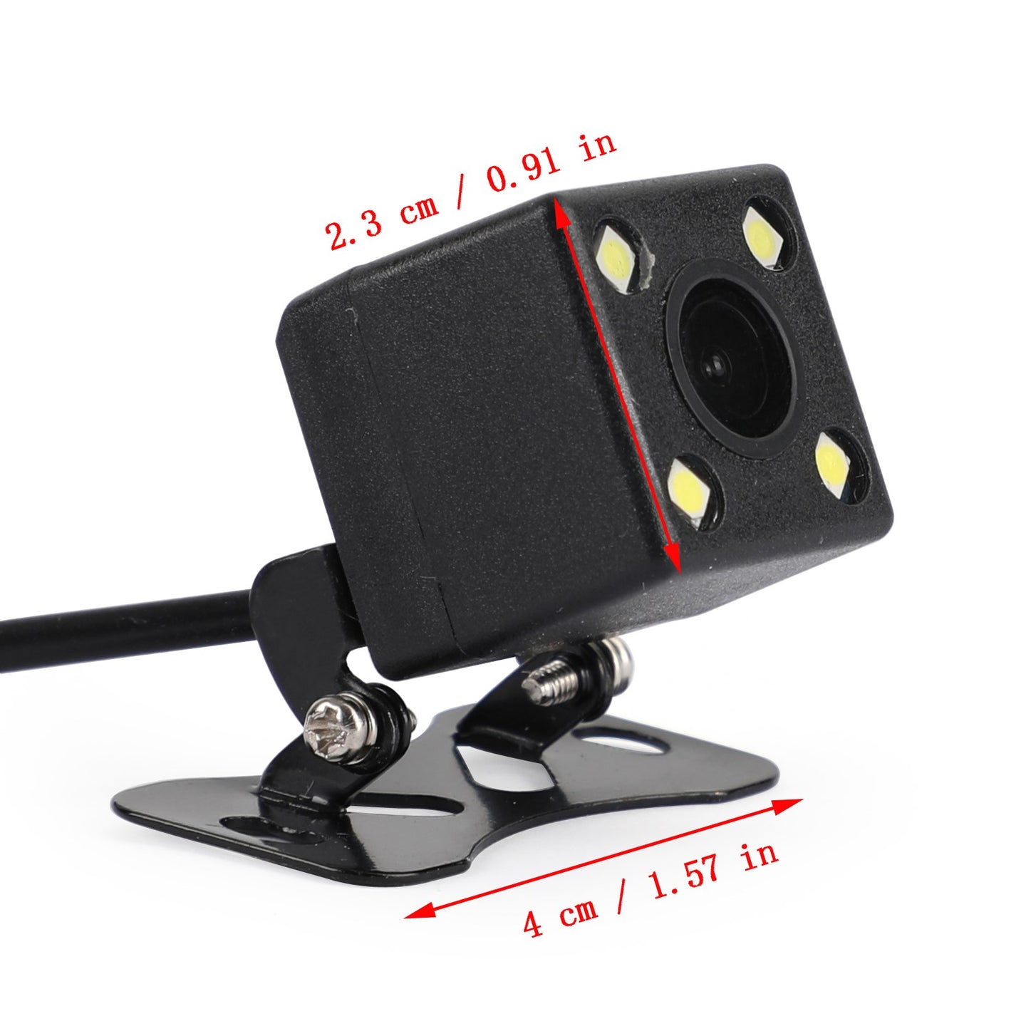Universal 4 LED HD Reverse Backup CDD Camera Parking License Plate Camera