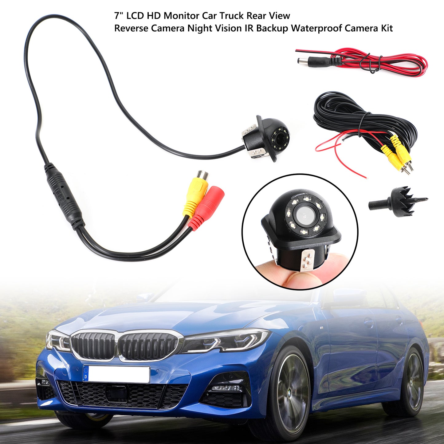 170° HD 8 LED CMOS Car Backup Rear View Reverse Camera Night View Kit Waterproof