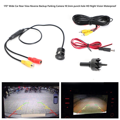 170¡ãWide Car Rear View Reverse Camera 18.5mm Punch Hole HD Night View Waterproof