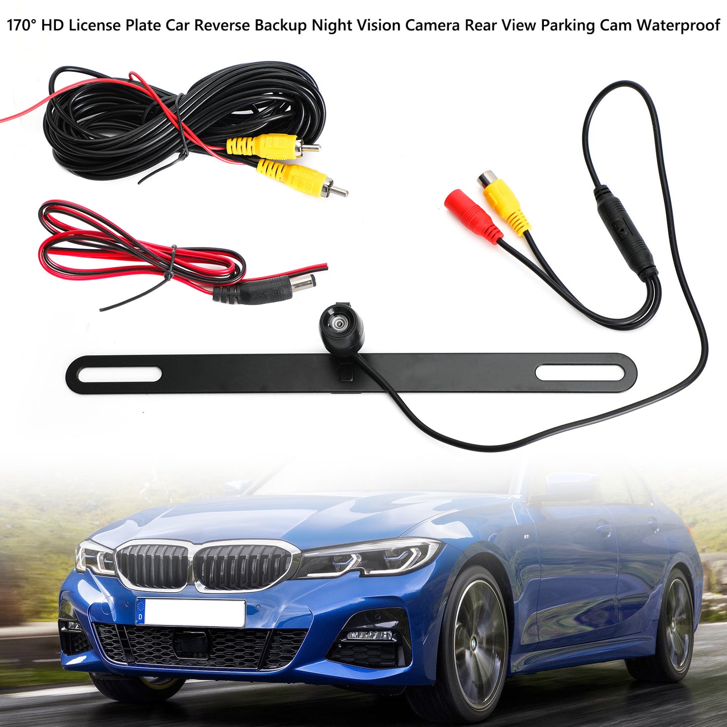 120°HD License Plate Car Rear View Reverse Backup Camera Night Vision Waterproof