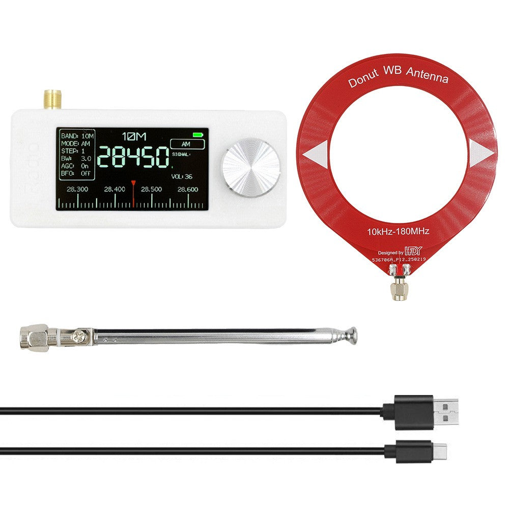 SI4732 Portable Radio 0.5-108MHz LSB USB AM FM Mini Pocket Radio with 2 Antenna