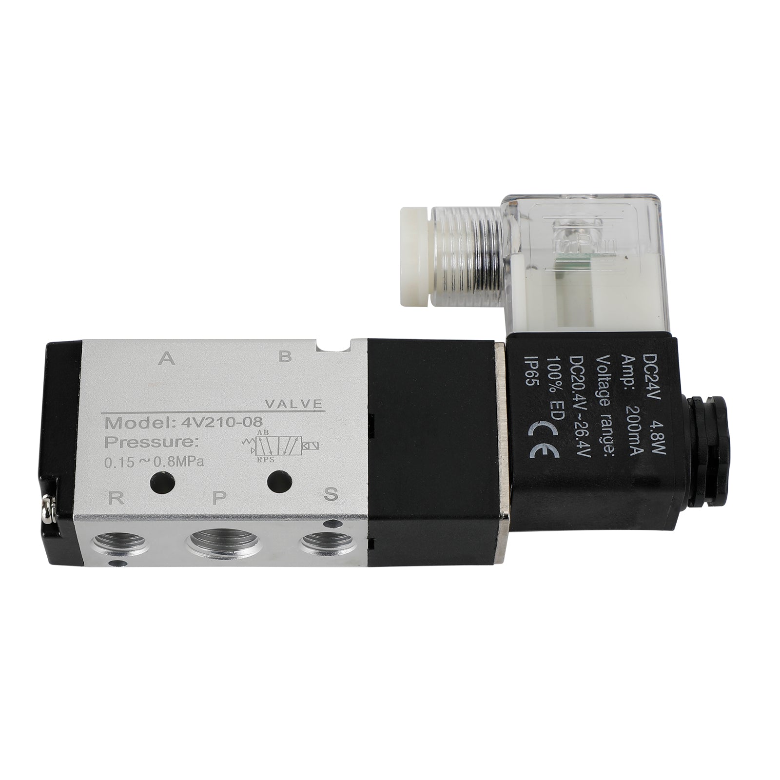 4V210-08 5 Way 2 Position Dc 24V Pneumatic Electric Solenoid Air Valve UE