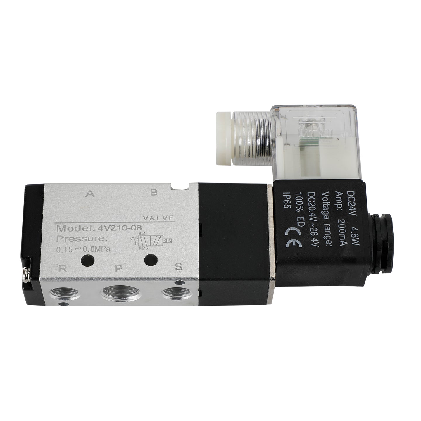 4V210-08 5 Way 2 Position Dc 24V Pneumatic Electric Solenoid Air Valve UE