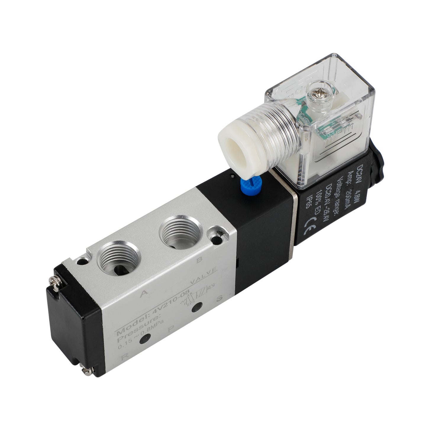4V210-08 5 Way 2 Position Dc 24V Pneumatic Electric Solenoid Air Valve UE