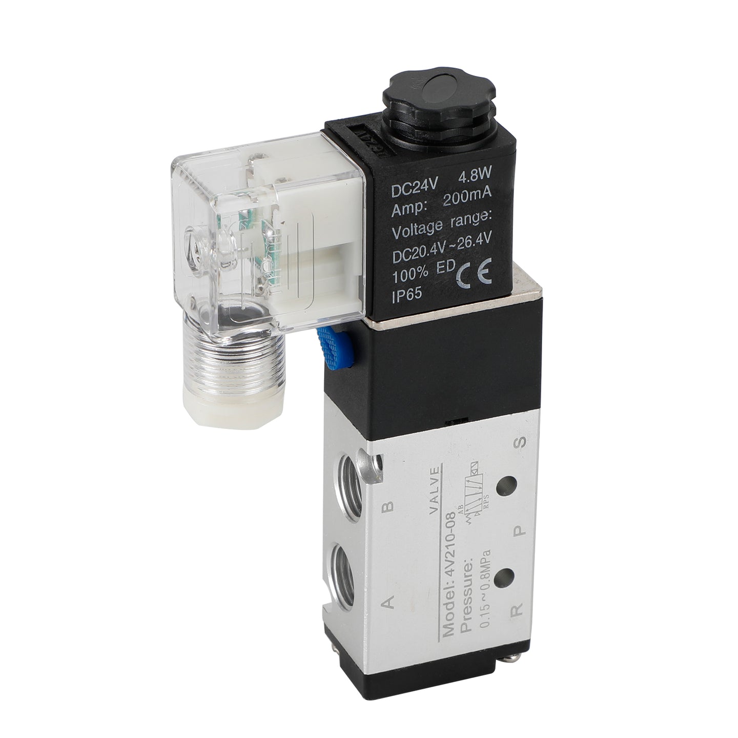 4V210-08 5 Way 2 Position Dc 24V Pneumatic Electric Solenoid Air Valve UE