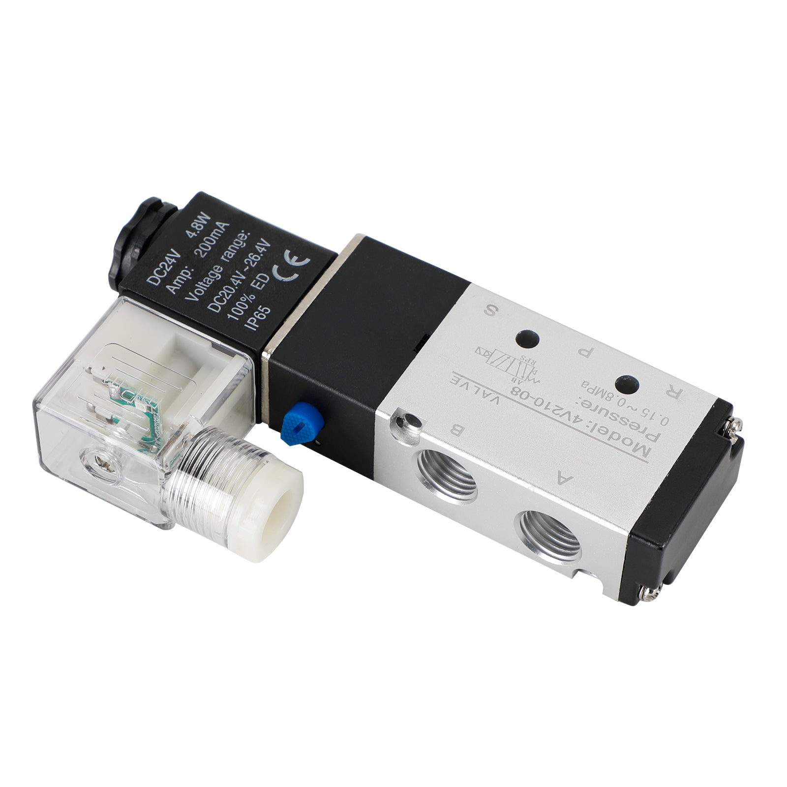 4V210-08 5 Way 2 Position Dc 24V Pneumatic Electric Solenoid Air Valve UE