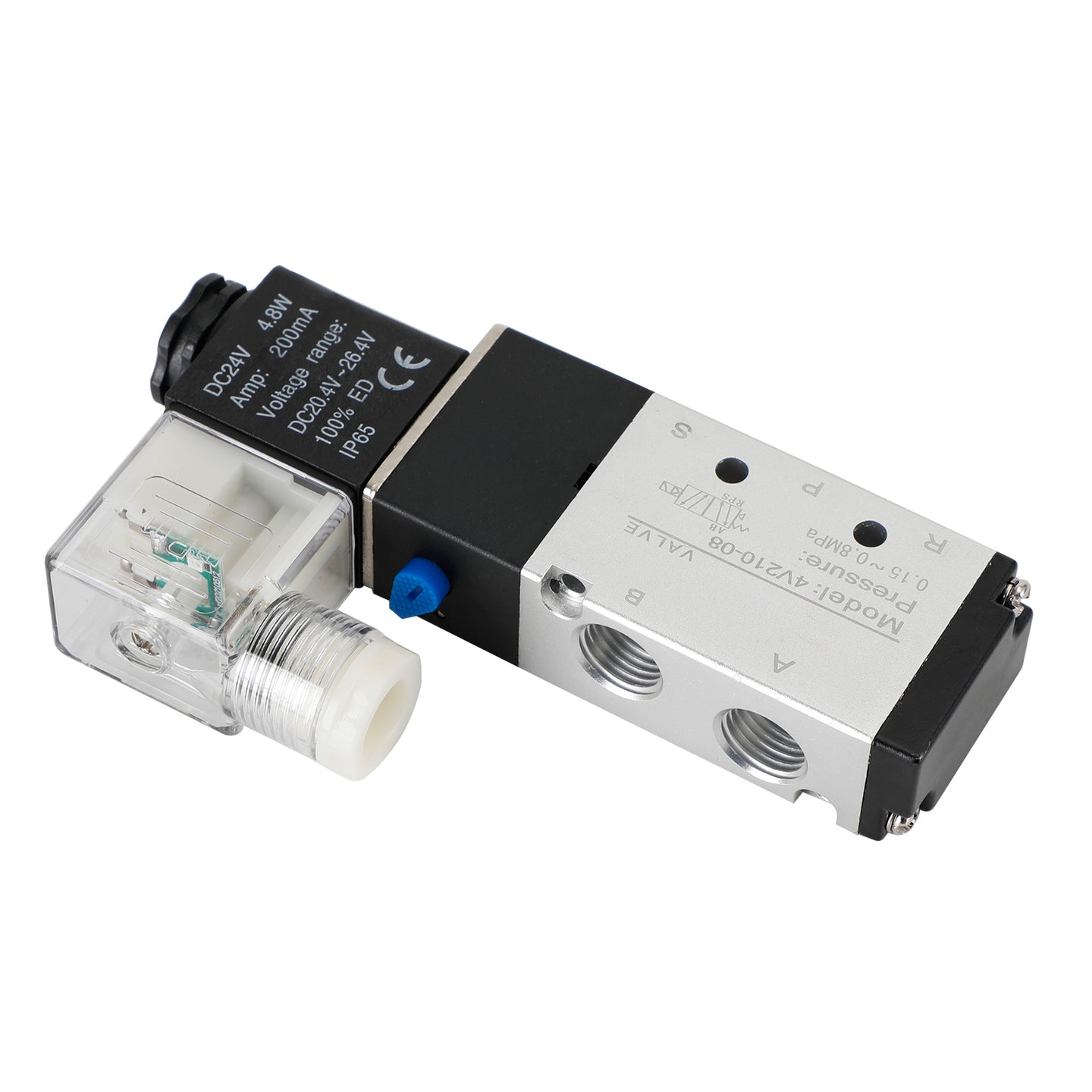 4V210-08 5 Way 2 Position Dc 24V Pneumatic Electric Solenoid Air Valve UE