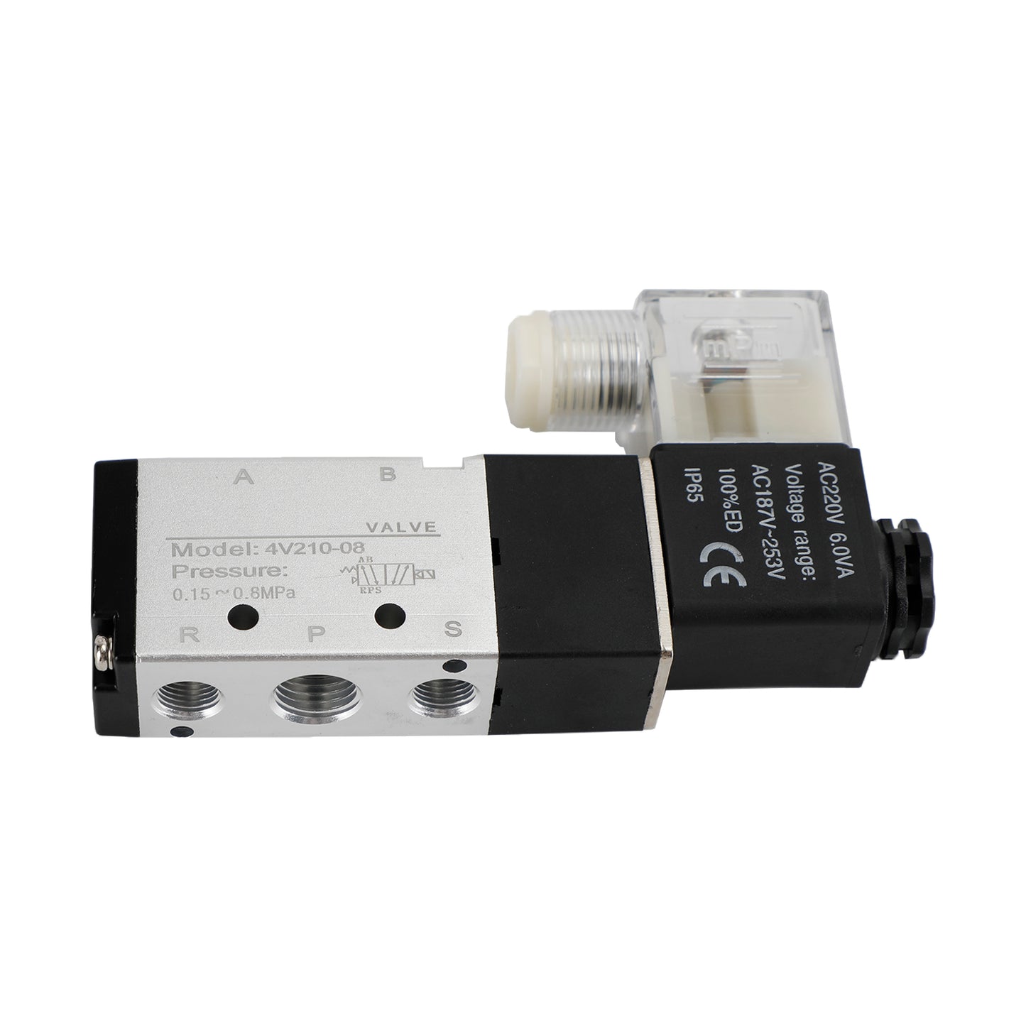 Pneumatic Electric Solenoid Air Valve 4V210-08 Ac220V 2 Position 5 Way PT 1/4 UE